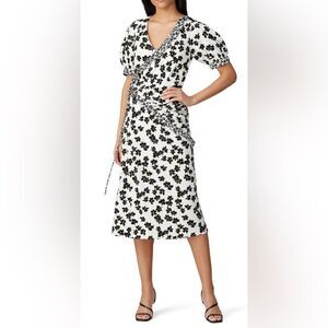 Love, Whit by Whitney Port Floral Wrap Midi Dress Size Large